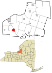 Oswego County New York incorporated and unincorporated areas Fulton highlighted